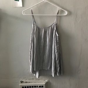 Silver Pleated H&M Tanktop